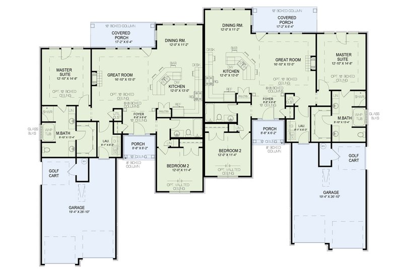 House Plan Design - Floor Plan - Main Floor for European House Plan #17-1079 - 2 bed, 2 bath
