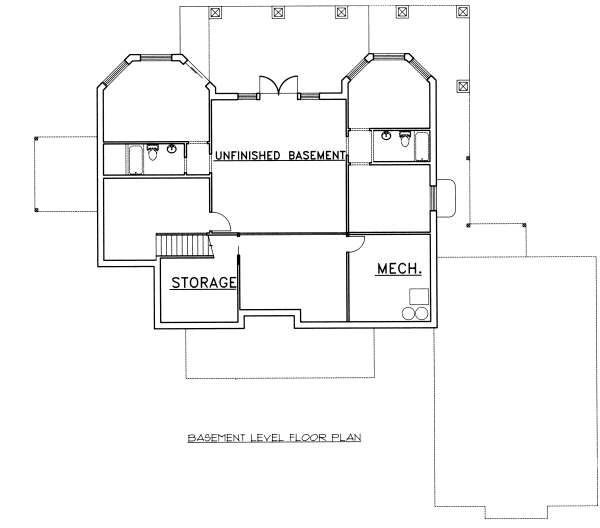 Bungalow Floor Plan - Lower Floor Plan #117-569