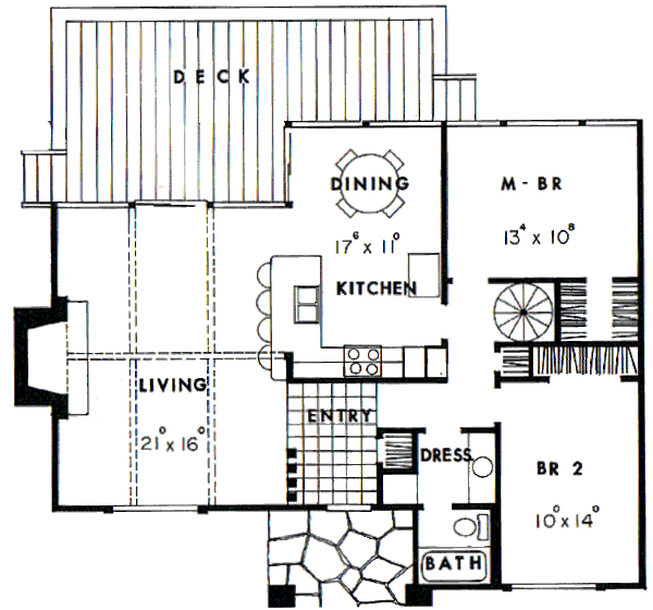 Modern Floor Plan - Main Floor Plan #312-813