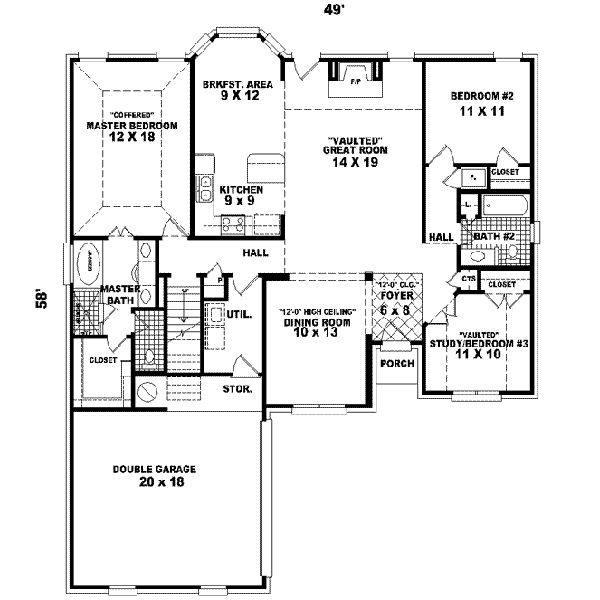 European Floor Plan - Main Floor Plan #81-539