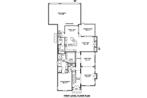 Floor Plan - Main Floor for European House Plan #81-1110 - 3 bed, 2.5 bath