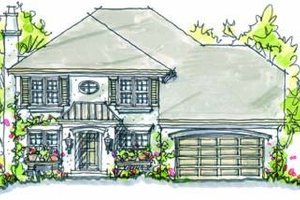 Exterior - Front Elevation 3 for Traditional House Plan #20-246 - 4 bed, 3.5 bath