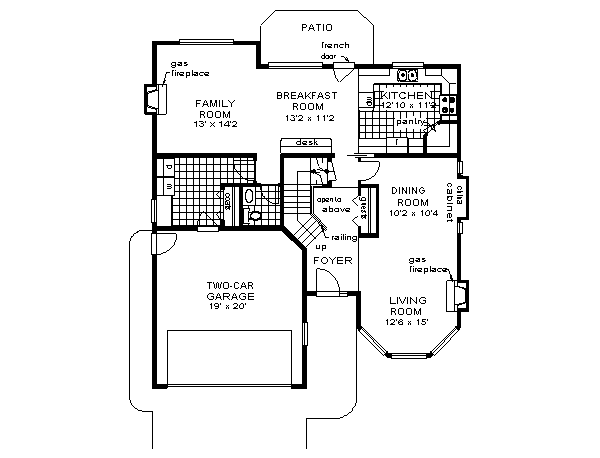 Mediterranean Floor Plan - Main Floor Plan #18-257