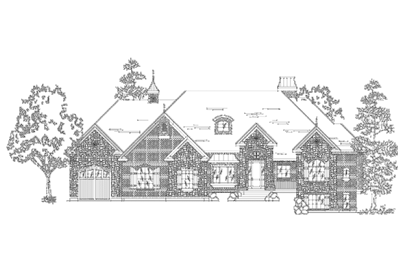 Home Plan - Exterior - Front Elevation 3 for European House Plan #945-128 - 3 bed, 2.5 bath
