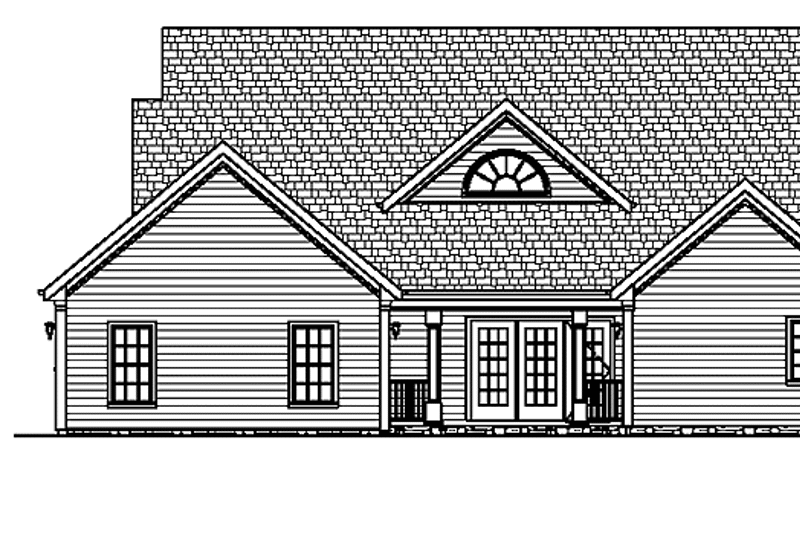 Architectural House Design - Exterior - Rear Elevation for Traditional House Plan #56-667 - 3 bed, 2.5 bath