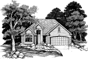 Dream House Plan - Exterior - Front Elevation for European House Plan #320-649 - 2 bed, 2 bath