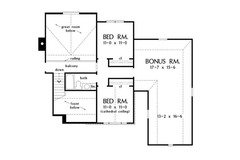 Architectural House Design - Floor Plan - Upper Floor for Country House Plan #929-926 - 4 bed, 3 bath
