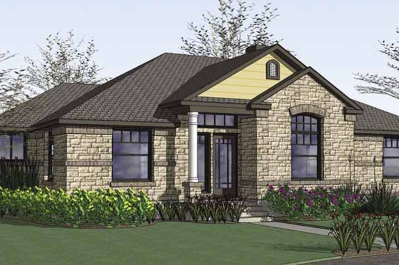 Home Plan - Traditional Exterior - Front Elevation Plan #120-210