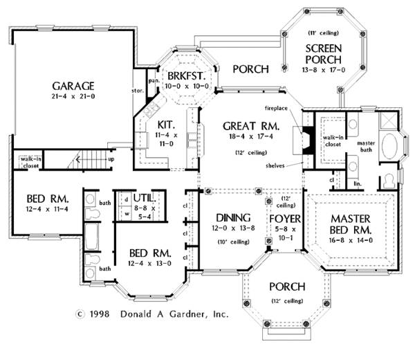 Dream House Plan - Ranch Floor Plan - Main Floor Plan #929-302