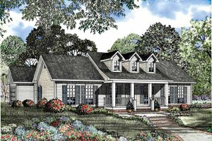 Country Exterior - Front Elevation Plan #17-3058