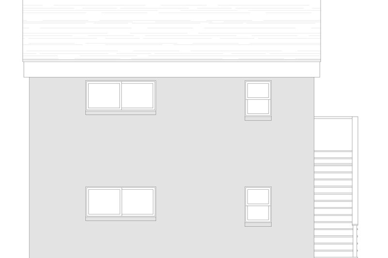 House Blueprint - Exterior - Rear Elevation for Beach House Plan #932-1409 - 2 bed, 2 bath