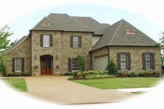 Exterior - Front Elevation for European House Plan #81-1242 - 4 bed, 4 bath