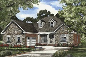Traditional Exterior - Front Elevation Plan #17-3294