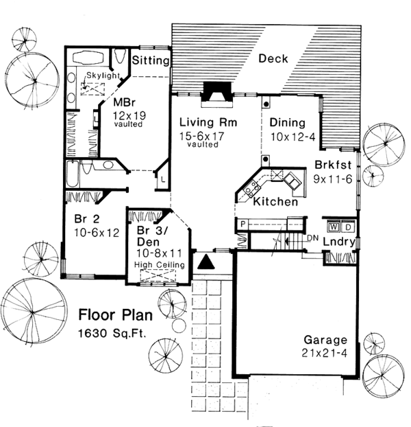 House Plan Design - Craftsman Floor Plan - Main Floor Plan #320-1499