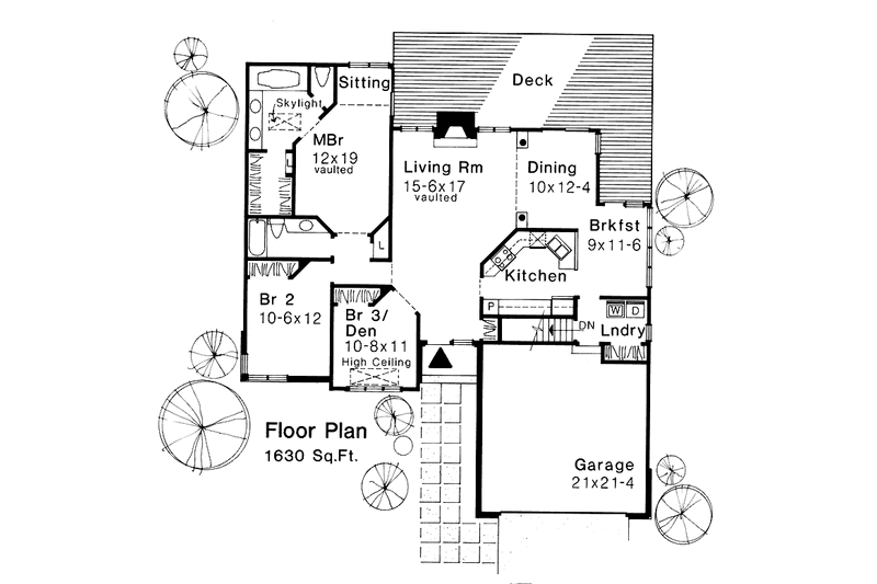 Home Plan - Floor Plan - Main Floor for Craftsman House Plan #320-1499 - 3 bed, 2 bath