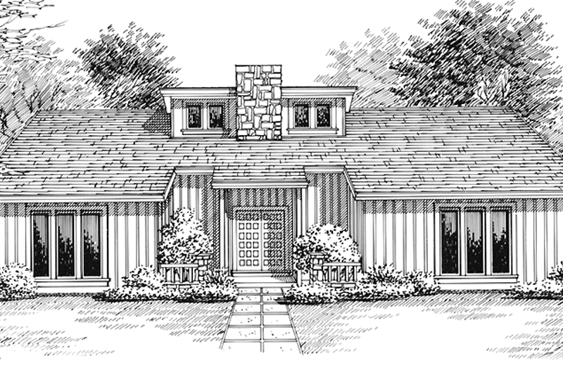 Home Plan - Contemporary Exterior - Front Elevation Plan #45-501