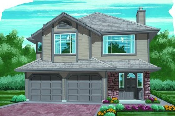 Exterior - Front Elevation for Traditional House Plan #47-558 - 3 bed, 2 bath