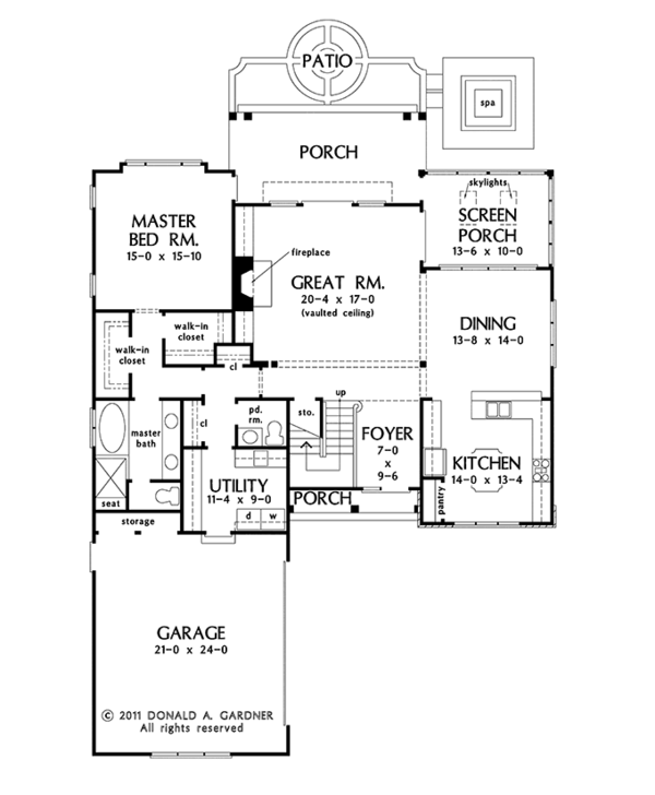 Architectural House Design - Cottage Floor Plan - Main Floor Plan #929-960