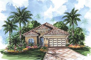 House Design - Mediterranean Exterior - Front Elevation Plan #1017-84