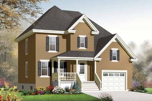 Country Exterior - Front Elevation Plan #23-2538
