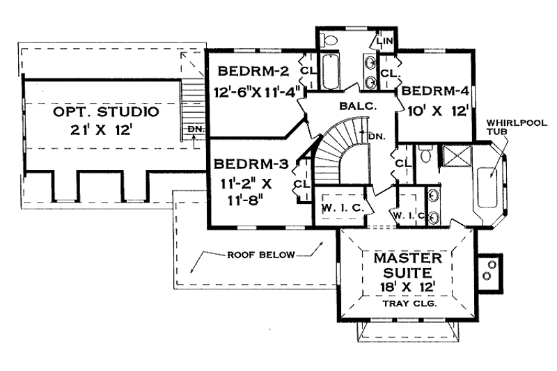 Home Plan - Floor Plan - Upper Floor for Victorian House Plan #456-84 - 4 bed, 2.5 bath