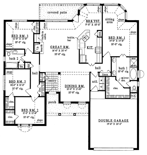 Home Plan - European Floor Plan - Main Floor Plan #42-519