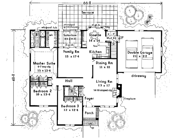 Home Plan - Traditional Floor Plan - Main Floor Plan #3-337