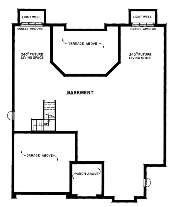 Architectural House Design - Craftsman Floor Plan - Lower Floor Plan #1016-75