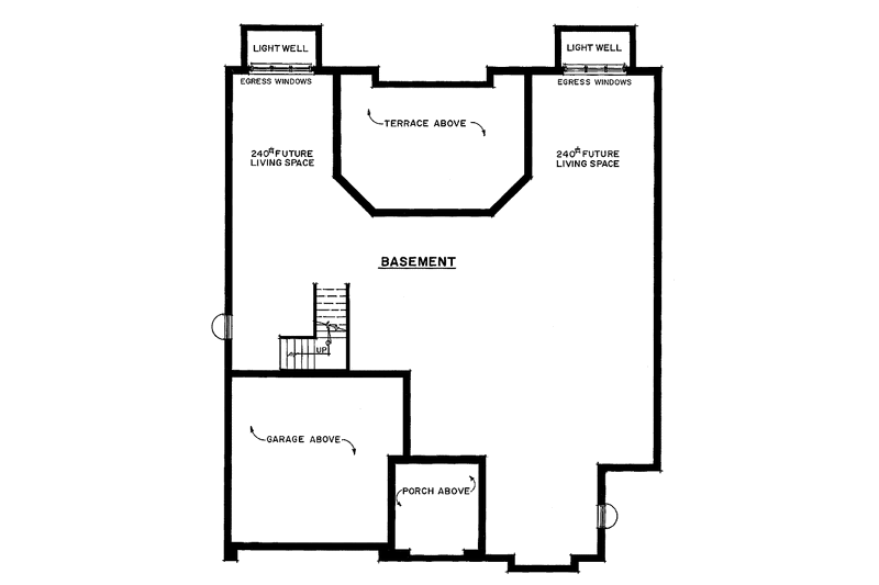 House Blueprint - Floor Plan - Lower Floor for Craftsman House Plan #1016-75 - 3 bed, 2.5 bath