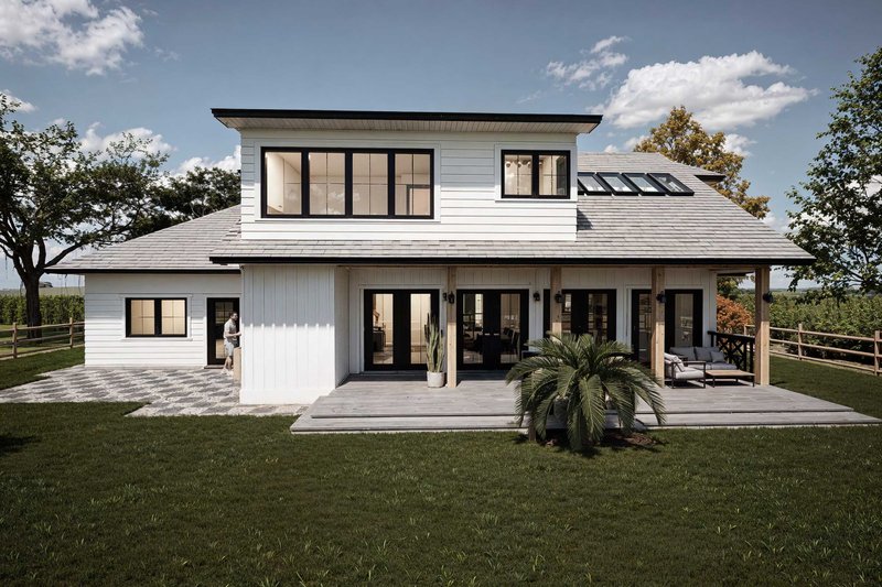 House Design - Exterior - Rear Elevation for Farmhouse House Plan #1101-19 - 3 bed, 3 bath