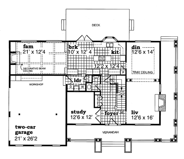 Dream House Plan - Victorian Floor Plan - Main Floor Plan #47-896