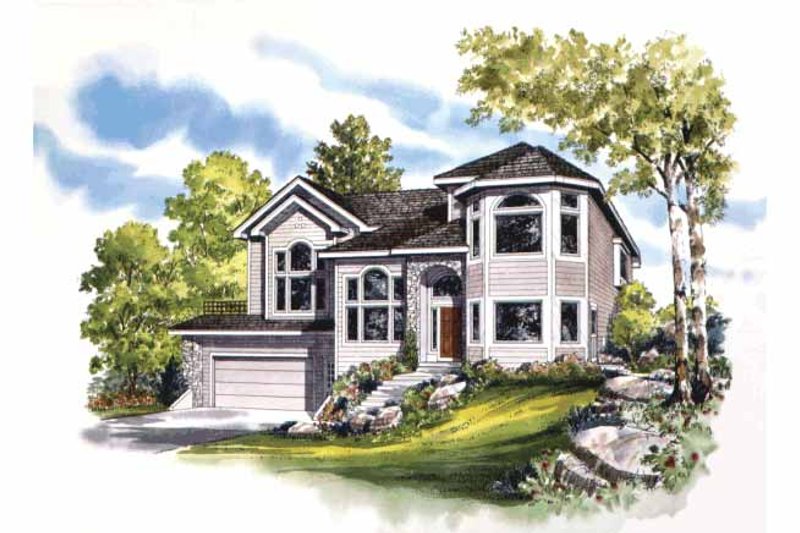 House Blueprint - Contemporary Exterior - Front Elevation Plan #942-2