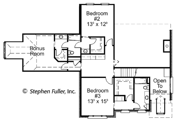 Dream House Plan - Colonial Floor Plan - Upper Floor Plan #429-407