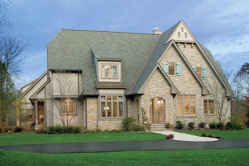 Home Plan - Exterior - Front Elevation 3 for European House Plan #928-16 - 4 bed, 3.5 bath