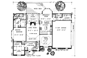 Floor Plan - Main Floor for European House Plan #312-266 - 4 bed, 3.5 bath