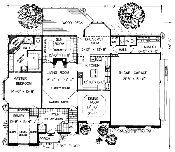 European Floor Plan - Main Floor Plan #312-266