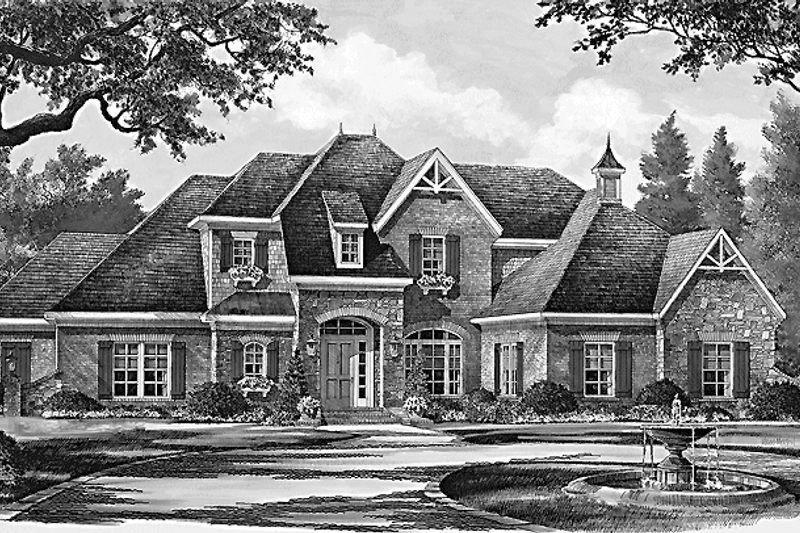 Architectural House Design - Country Exterior - Front Elevation Plan #952-183