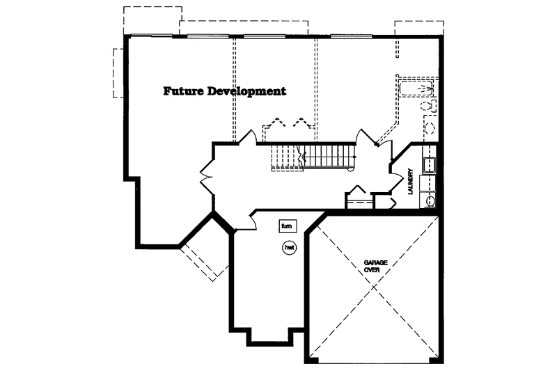 Home Plan - Floor Plan - Upper Floor for Country House Plan #47-1036 - 2 bed, 2 bath
