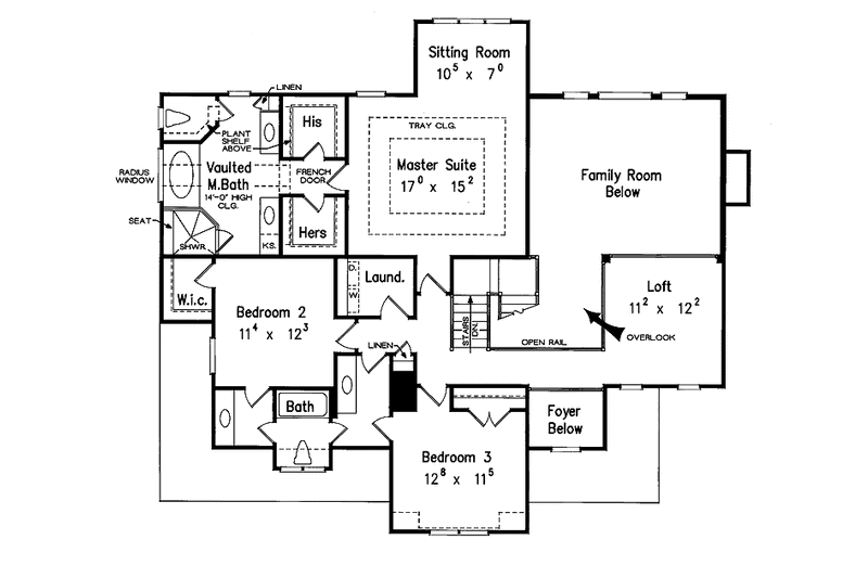 Dream House Plan - Floor Plan - Upper Floor for Country House Plan #927-743 - 4 bed, 3 bath