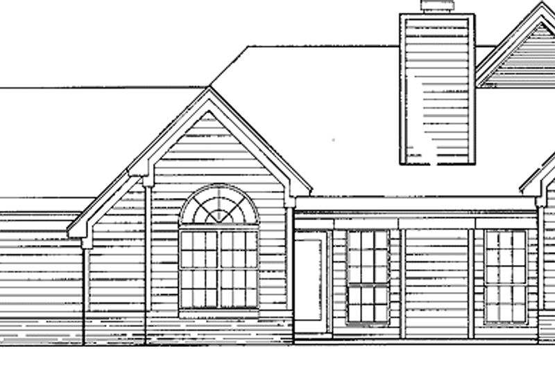 Home Plan - Exterior - Rear Elevation for Ranch House Plan #952-173 - 3 bed, 2 bath