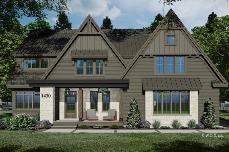 Craftsman Style House Plan - 4 Beds 3.5 Baths 3136 Sq/Ft Plan #51-1267