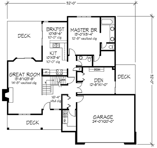 Dream House Plan - Prairie Floor Plan - Main Floor Plan #320-1157