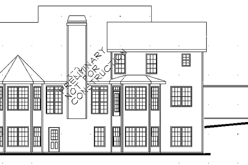 House Design - Exterior - Rear Elevation for Colonial House Plan #927-866 - 5 bed, 4 bath