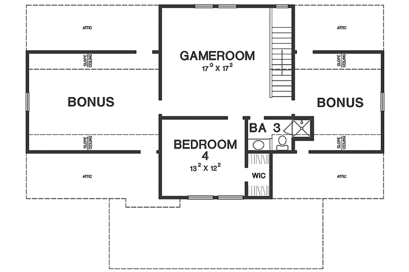 Home Plan - Floor Plan - Upper Floor for Craftsman House Plan #472-369 - 4 bed, 3 bath