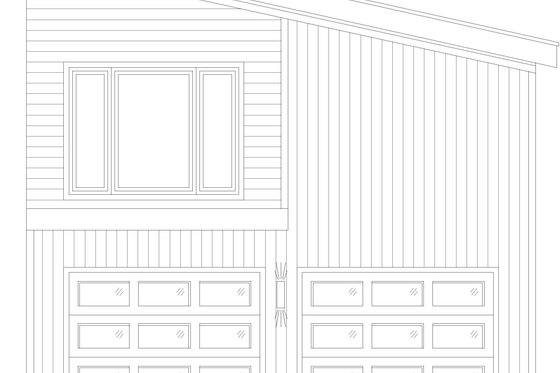 Exterior - Front Elevation 3 for Country House Plan #932-977 - 2 bed, 1 bath