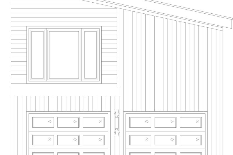 House Blueprint - Exterior - Front Elevation 3 for Country House Plan #932-977 - 2 bed, 1 bath