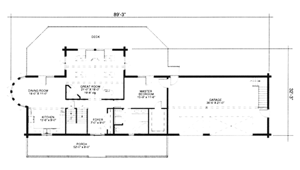 Home Plan - Log Floor Plan - Main Floor Plan #964-7