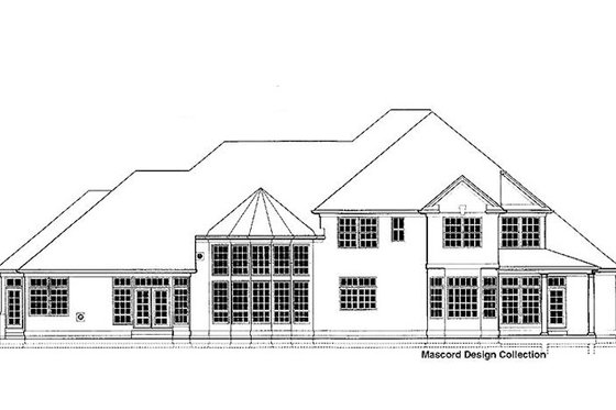 Exterior - Rear Elevation for Traditional House Plan #48-745 - 4 bed, 5.5 bath