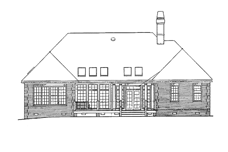 Home Plan - Exterior - Rear Elevation for Traditional House Plan #929-177 - 4 bed, 2.5 bath
