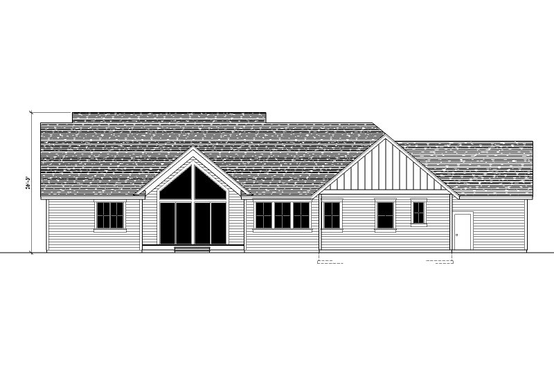 House Blueprint - Exterior - Rear Elevation for Farmhouse House Plan #112-310 - 5 bed, 3.5 bath